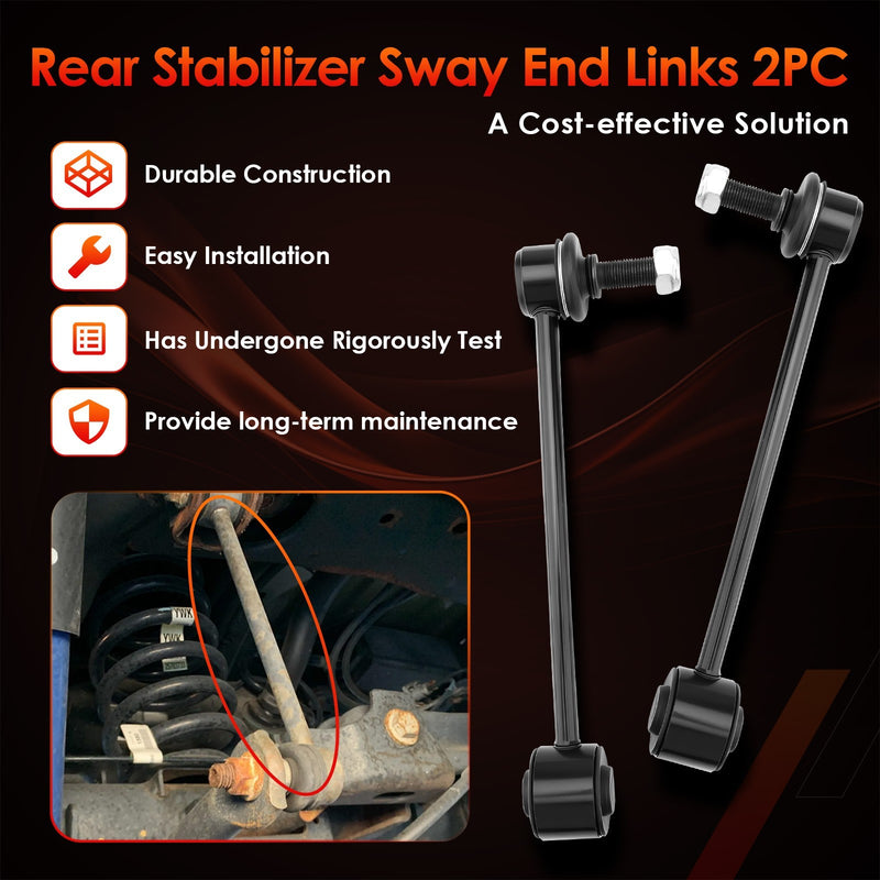 Rear Sway Bar End Links Kit for Chevy GMC Cadillac Hummer 2000 2020 2X