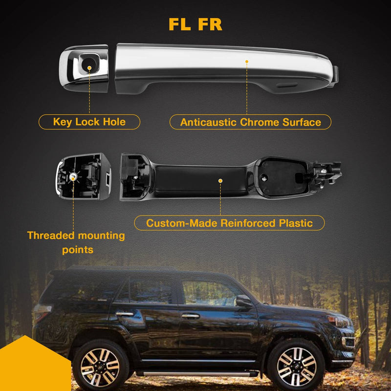 Exterior Door Handle Driver Passenger Side For 10 21 Toyota 4Runner Lexus GX460