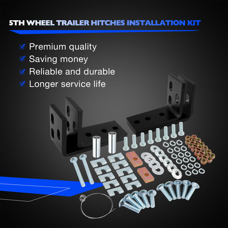 30035 58058 Fifth Wheel Mounting Rail Kit Trailer Hitch Mount Steel for Reese