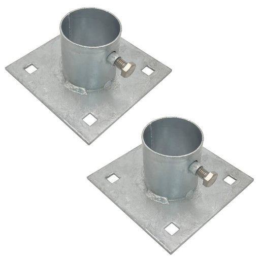 DURAFORCE Stationary Dock Base Plate Hardware 5x5 Heavy Duty Galvanized Steel 2 Pieces