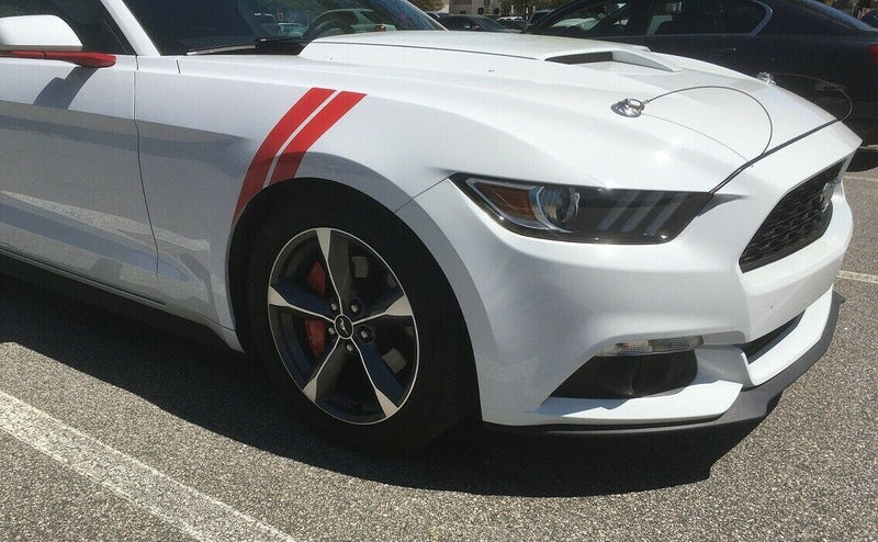 4 Inch Dual Fender Stripe Hash Mark Decal Graphic Kit for Ford Mustang