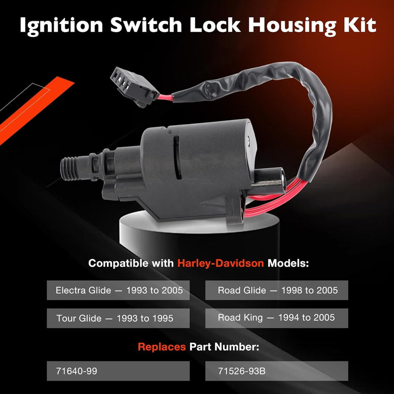 7164099 Ignition Switch Lock Housing Kit for Harley Touring Electra Glide 93 05