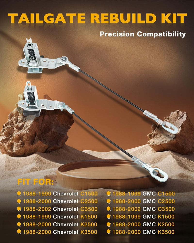 Tailgate Handle Latch Bezel Rebuild Kit For Chevy C K 1500 2500 3500 1988 2002