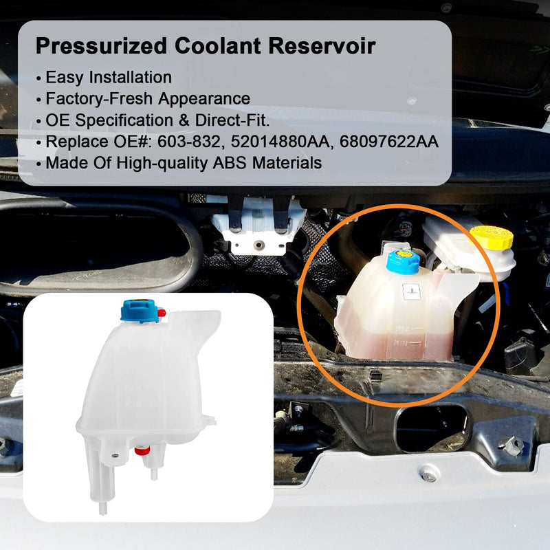 603832 Coolant Recovery Reservoir For ProMaster 14 21 1500 2500 3500 52014880AA