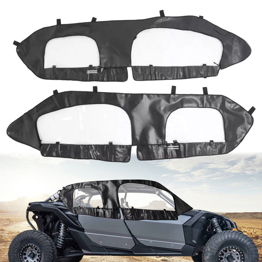 DURAFORCE UTV Soft Upper Door Enclosure Set for Can Am Maverick X3 Max Turbo DS RS 2017-25
