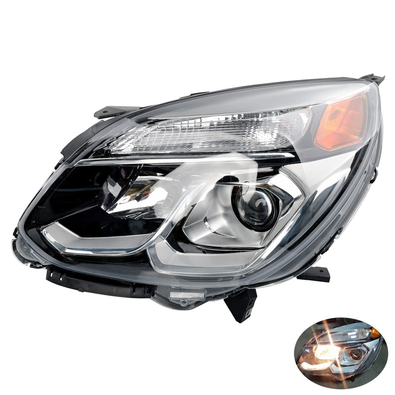 Halogen Chrome Headlight Assembly Front Left Driver Side for Chevy Equinox 16 17