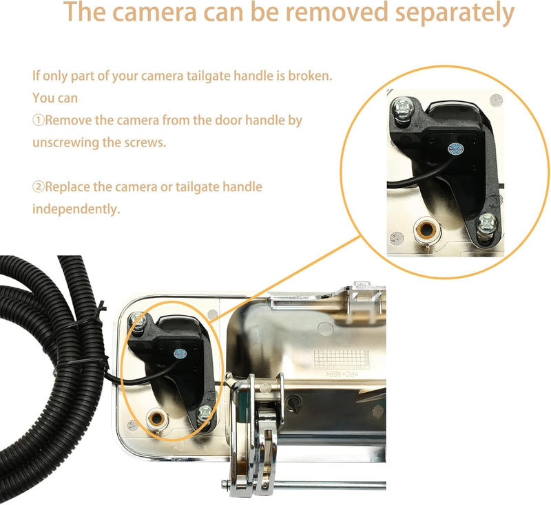 Rear View Backup Tailgate Handle Camera for Chevy Silverado GMC Sierra 2007 2014