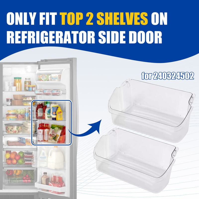 Refrigerator Door Bin Shelf for 240324502 Frigidaire Kenmore 2PC