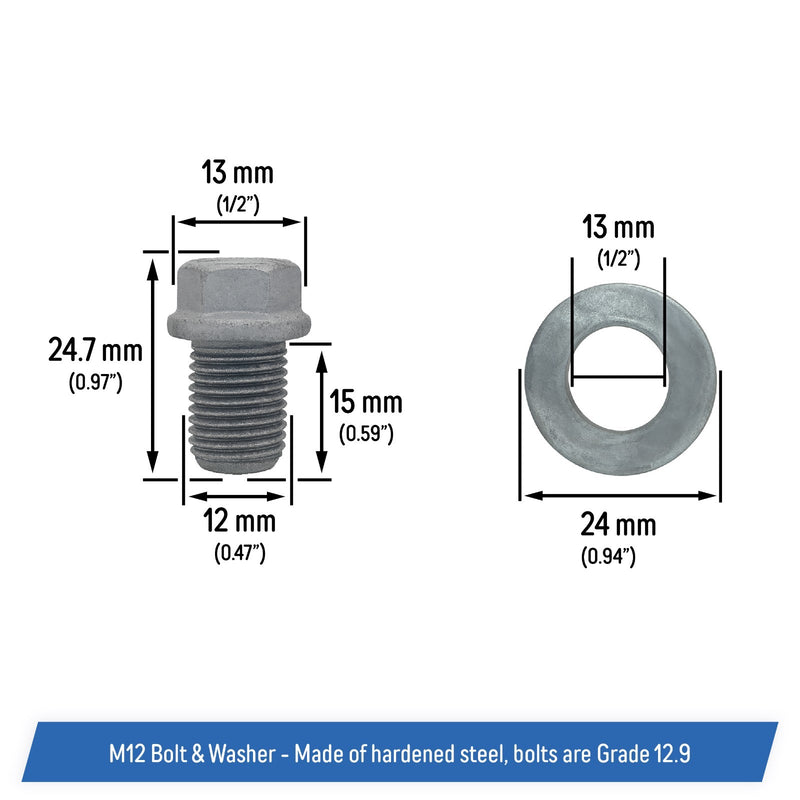 DURAFORCE 250000615 250000359 Drive Shaft Retaining Bolt Set with Washers for Can-Am ATV