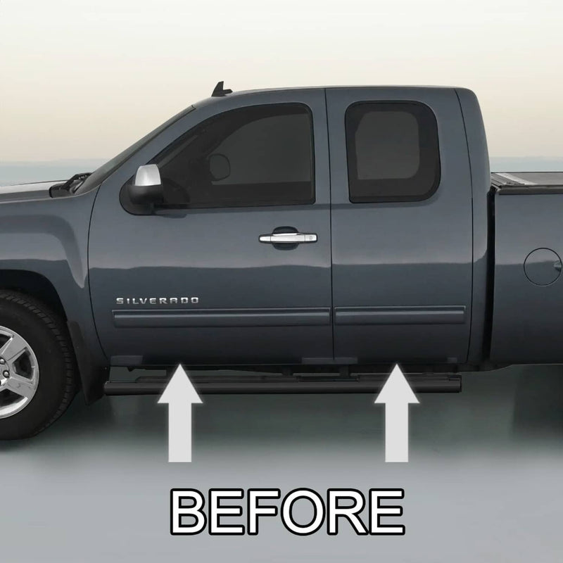 DURAFORCE Chrome Side Door Trim Rocker Panel Molding Package for Chevy Silverado 2007 2013