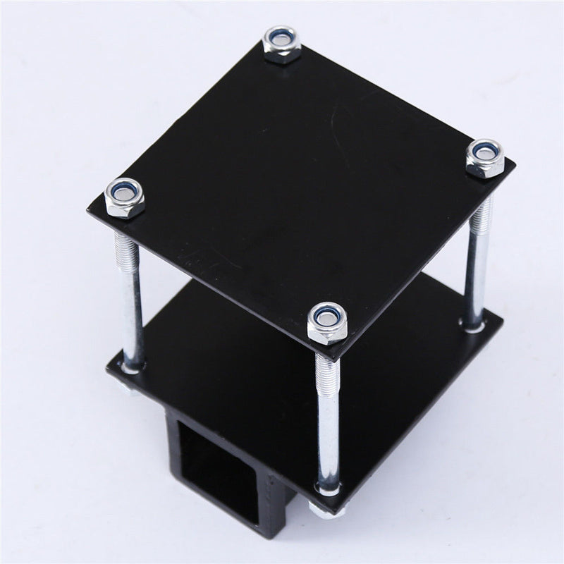 4in Square RV Bumper Receiver Adapter 2in Hitch Mount Rack Cargo Carrier Tube 2