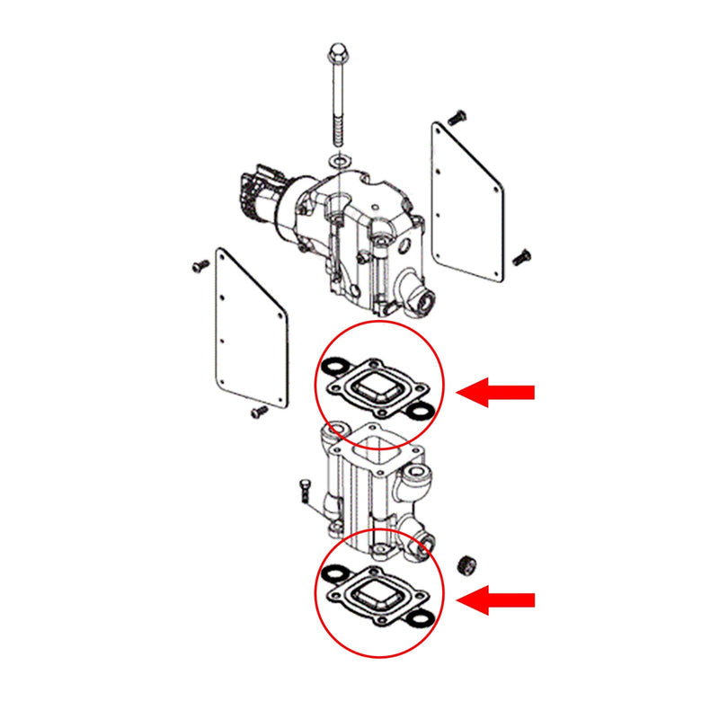 DURAFORCE 27-864547A02 Exhaust Elbow Riser Dry Joint Gasket Full Flow For MerCruiser