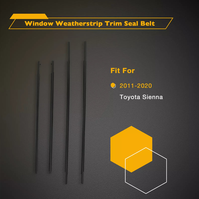 Outside Window Moulding Weatherstrip Trim Seal Belt for 2011 2020 Toyota Sienna