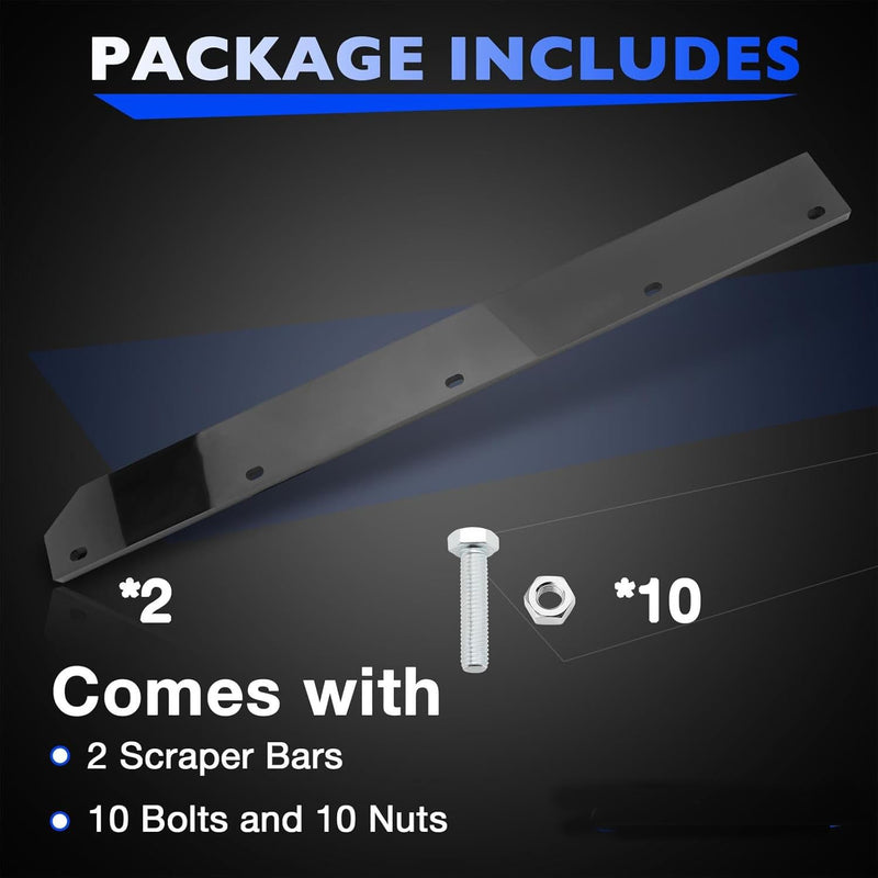 M75679 1/2 Poly Cutting Edge Scraper Bar for John Deere 54 Snow Plow 2 Pack