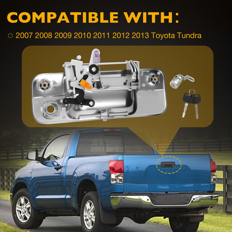 690900C040 Tailgate Latch Handle Lock Cylinder Key for Toyota Tundra 07 to 13