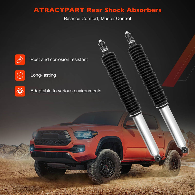 Rear Monotube Shock for Toyota Tacoma 4WD 2005 to 2015 with 0 to 1 Inch Lift