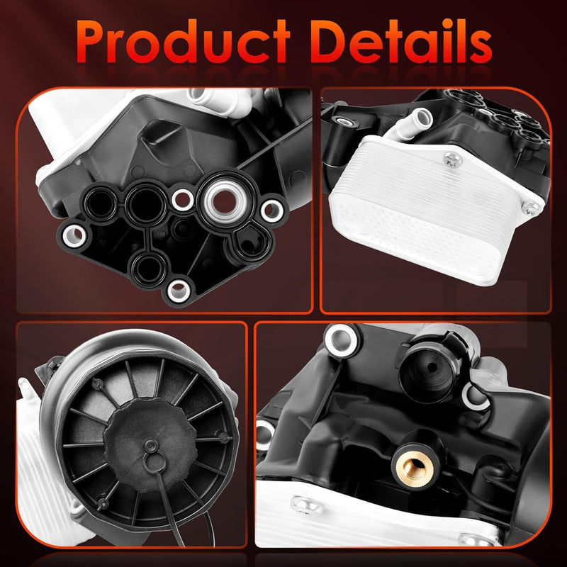 07K115397H Oil Filter Cooler Housing for VW Audi 2.5L Jetta Golf Beetle 05 14
