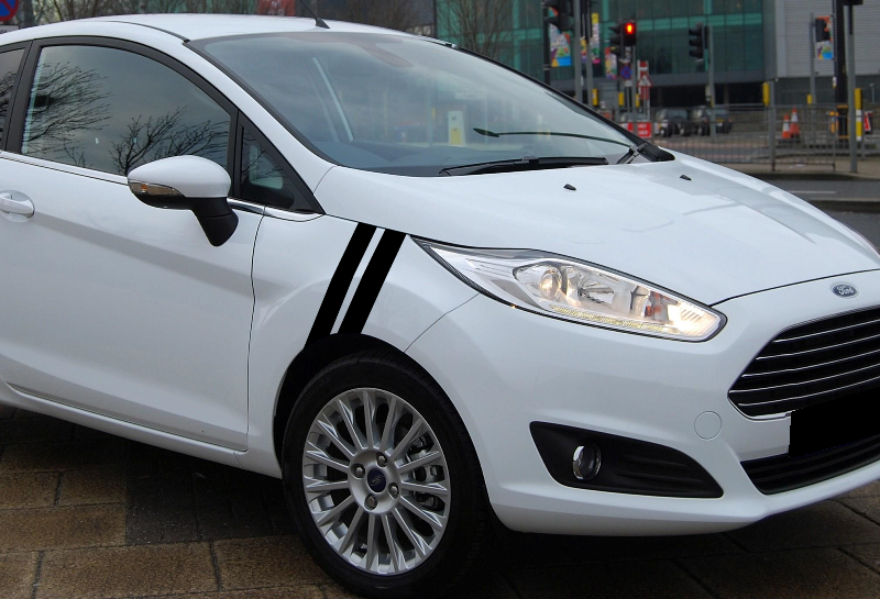 3 Dual Fender Stripe Hash Mark Decal Graphic Kit for Ford Fiesta