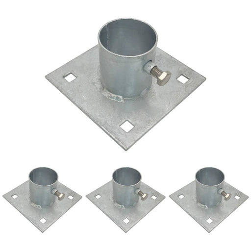 DURAFORCE Stationary Dock Base Plate Hardware 5x5 Heavy Duty Galvanized Steel 4 Pieces