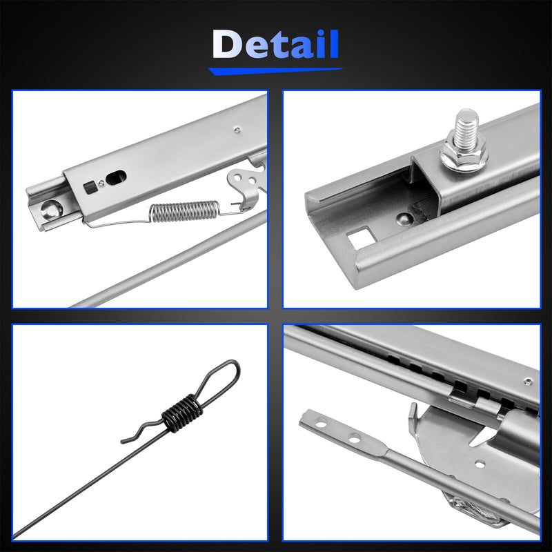 Universal Adjustable Seat Slider Dual Locking Rails Brackets Kit For Bucket Seat