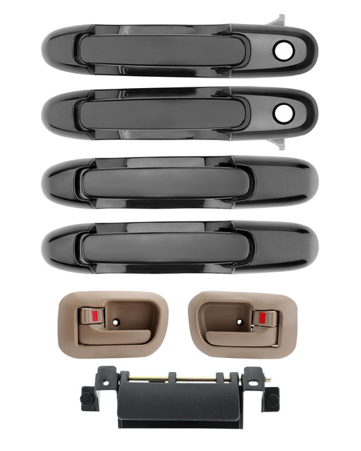 DURAFORCE Exterior Interior Rear Tailgate Door Handle Kit for Toyota Sienna 1998 2003