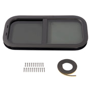 DURAFORCE 12" x 24" Vertical Slide RV Window w/Trim Ring & Screen For RV Cargo Trailer