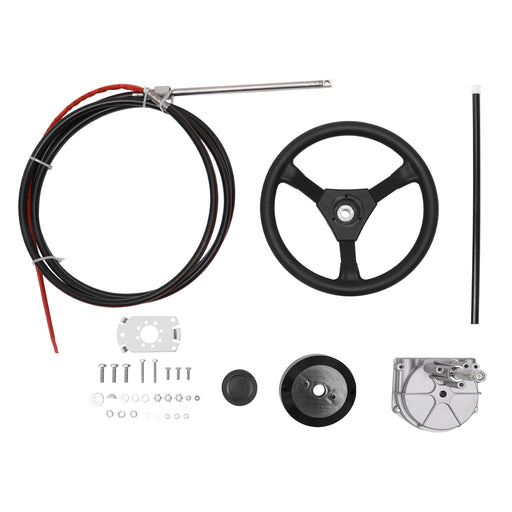 DURAFORCE SS13713 13 Ft Boat Rotary Steering Cable with Wheel Kit for Outboard Marine