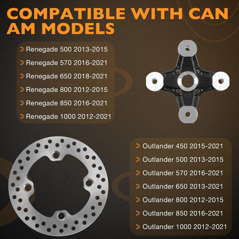 Wheel Hub Brake Rotor With Studs For Can Am Outlander 450 500 570 650 800 850 1000