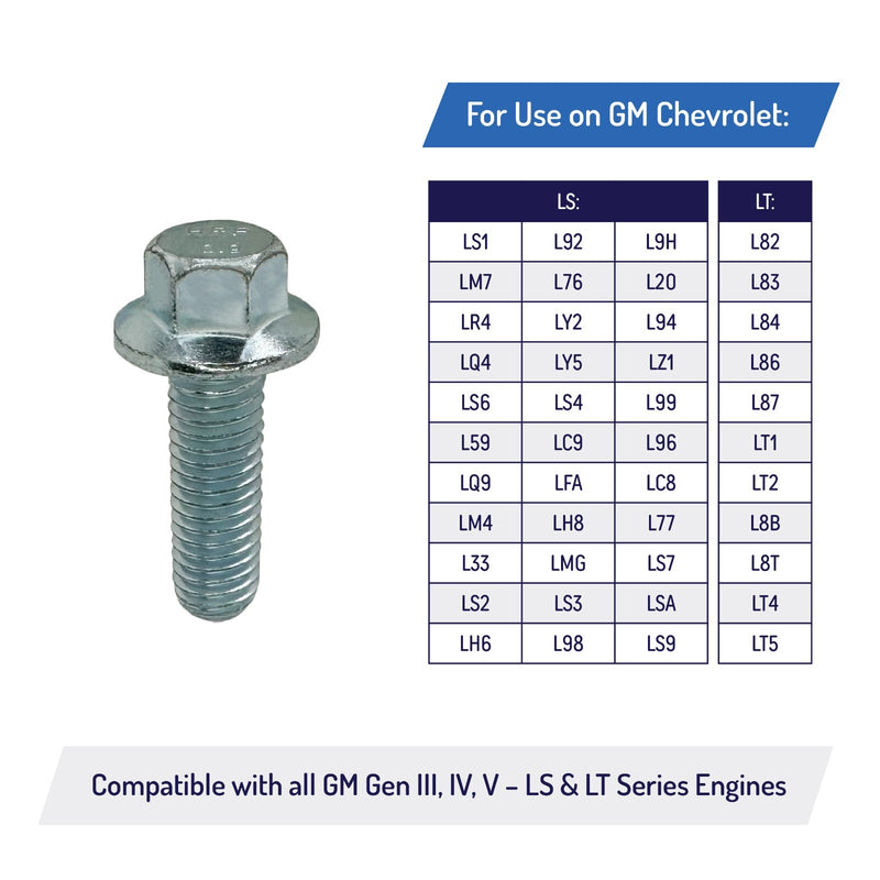 Rear Main Cover Plate Flange Bolts for LS LT Engine LS1 LS2 LS3 LSX LT1 LT2