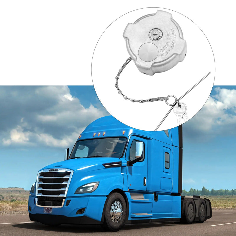 03 37017 002 AL Locking Diesel Fuel Cap For Freightliner Cascadia Columbia 96 18
