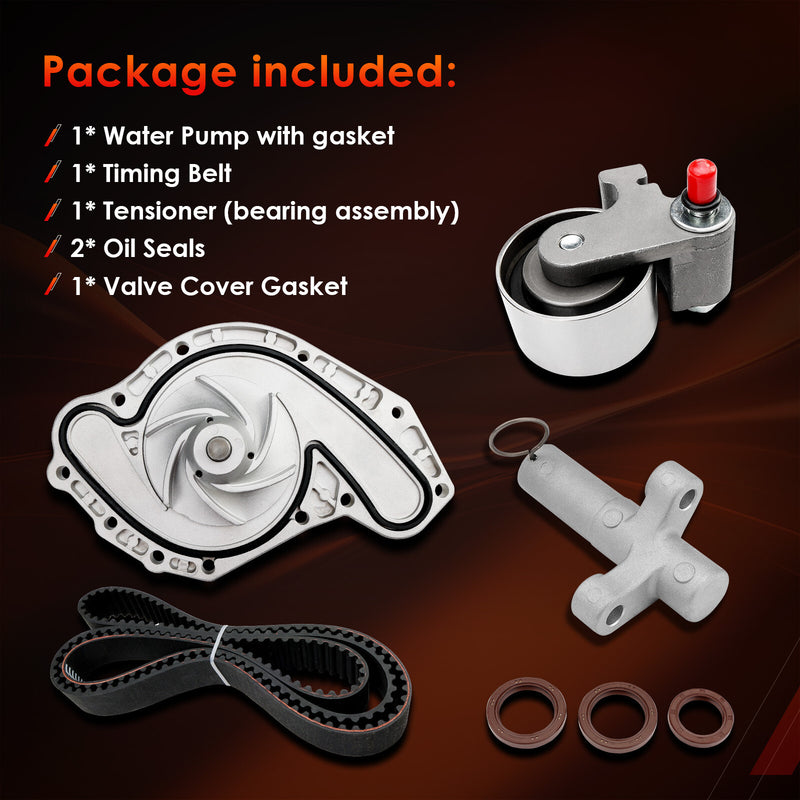 TCKWP295D Timing Belt Kit with Water Pump for Chrysler Volkswagen 05 11 3.5 4.0L