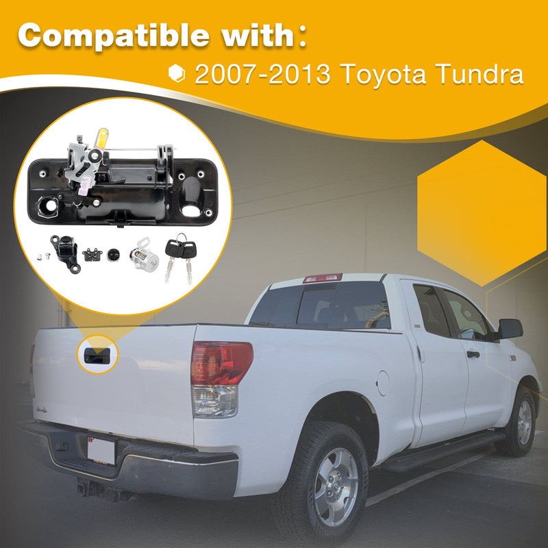 Tailgate Handle Latch Camera Hole Lock Cylinder Key for Toyota Tundra 07 13