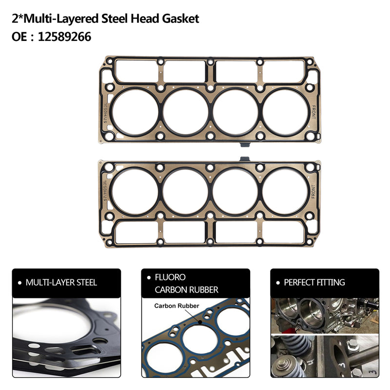 Head Full Gasket Set Cylinder Bolts for Chevy Silverado GMC Sierra 5.3L 4.8L
