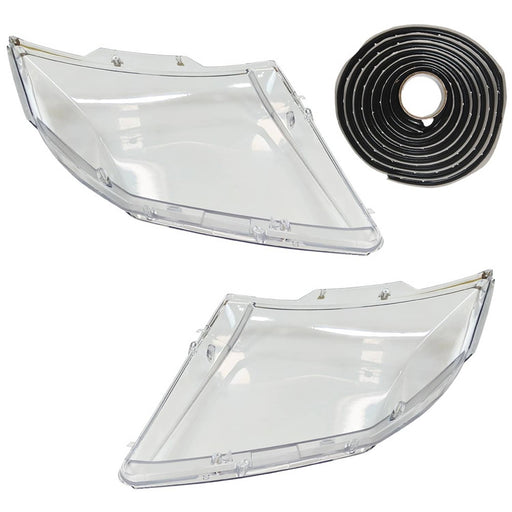 DURAFORCE Front Headlight Lens Clear Cover Glue for Cadillac CTS 2008 2013