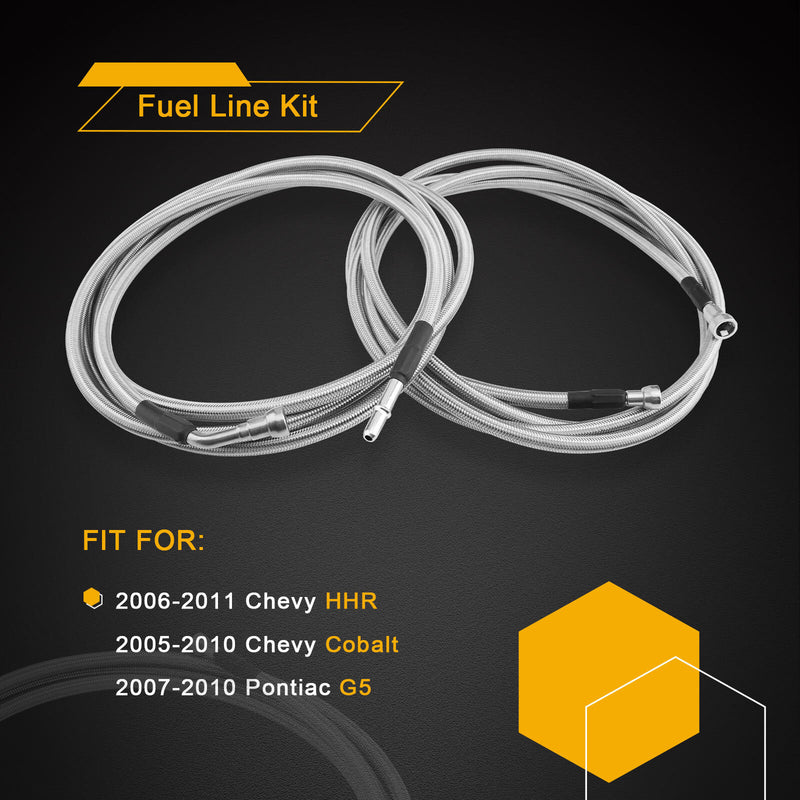 QFF0015SS Fuel Gas Line Kit Complete Repair Lines For Chevy 05 10 Cobalt HHR G5