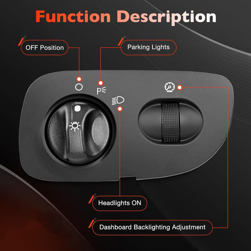 Headlight Switch Without Fog Light for Ford F150 Heritage Expedition 2000 2004
