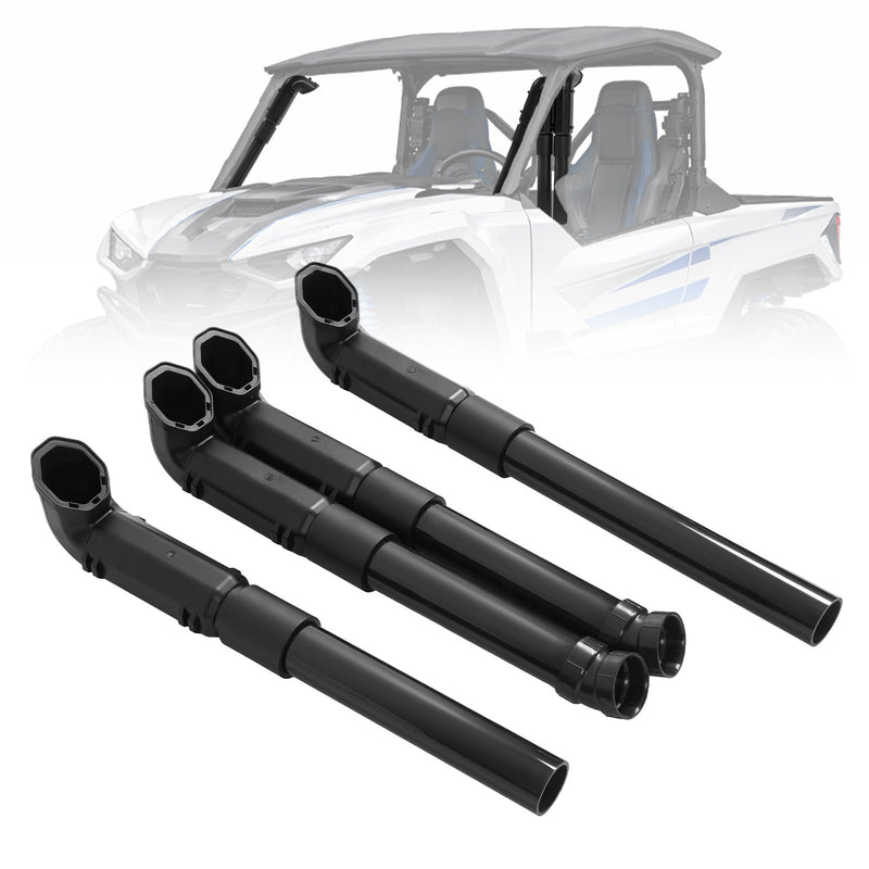 Black Off Road Snorkel Kit For Yamaha Wolverine RMAX2 1000 Sport 2021 2022 2023