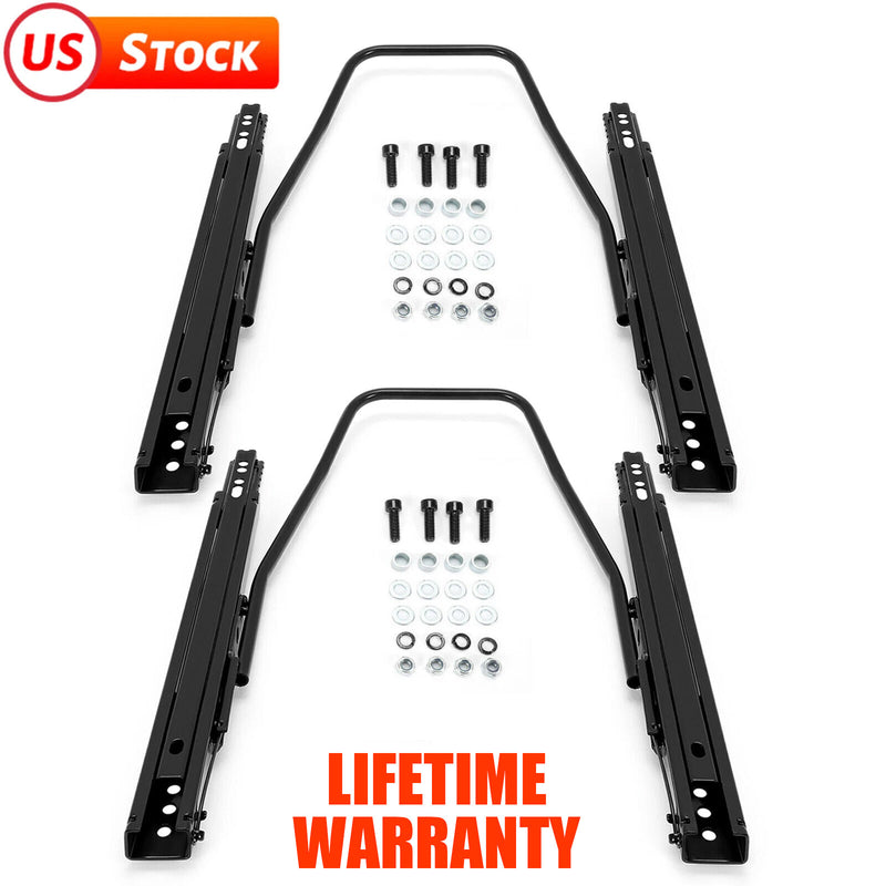 2pcs Universal Dual Lock Seat Sliders Rails Bracket Track Assembly Adjustable
