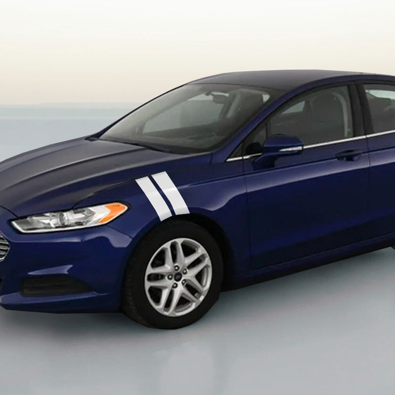 3 Inch Dual Fender Stripe Hash Mark Decal Graphic Kit for Ford Fusion