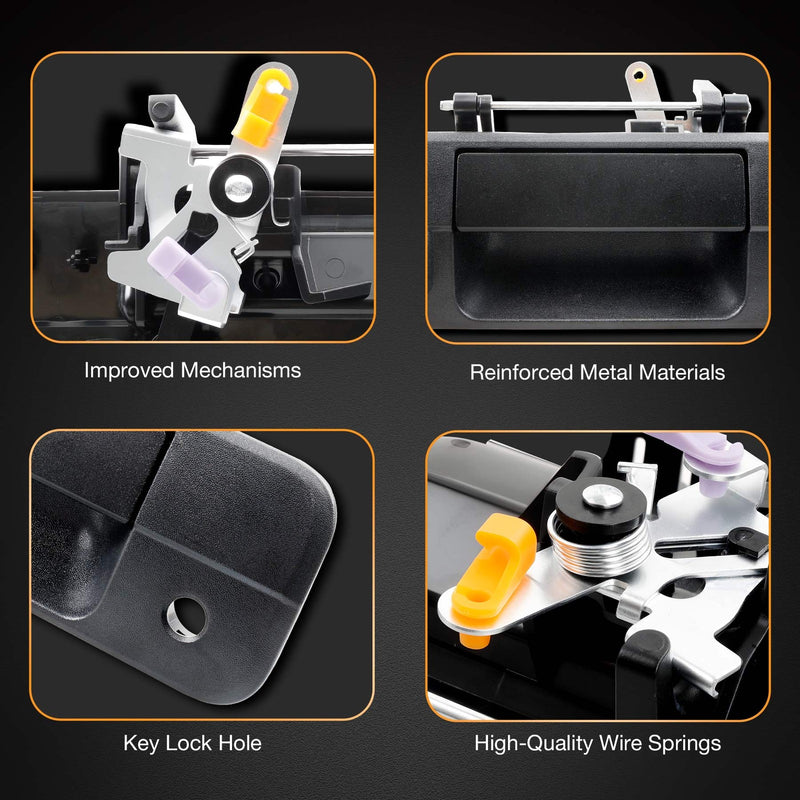 Metal Tailgate Handle Lock Camera Accessories Kit for Toyota Tundra 07-13