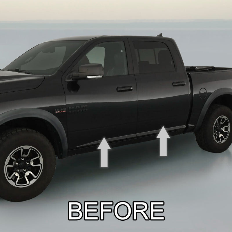 Side Door Rocker Panel Molding Package for Dodge Ram Chrome 09-17