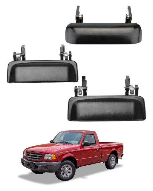 DURAFORCE Metal Tailgate Exterior Door Handle Set For Ford Ranger Mazda B2300 1998 2011 3X