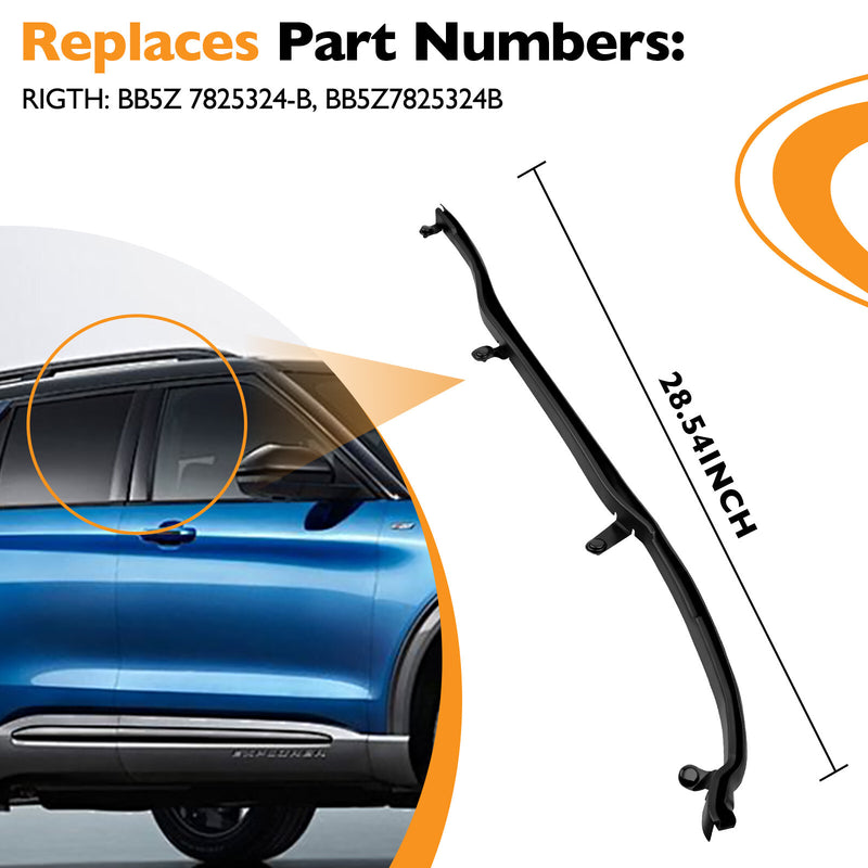 BB5Z7825324B Rear Right Door Weatherstrip Seal For Ford Explorer 2011 To 2019