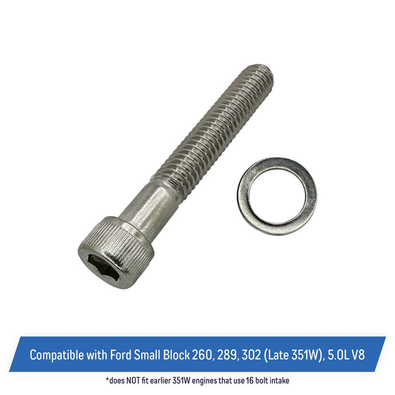 SBF Stainless Steel Intake Manifold Bolt Kit for Ford Small Block 289 302 5.0L