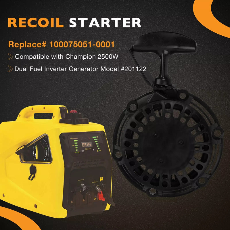 100075051-0001 Recoil Pull Starter Assy for Champion Inverter Generator RYi2300