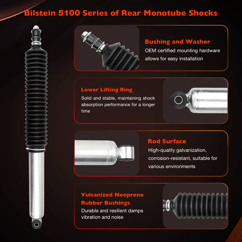 24186728 Rear Absorber Shock With Rear Lift 0 1 For Toyota Tacoma 4WD 05 23 2 Piece