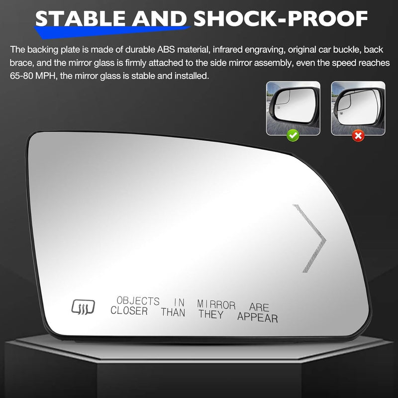 Heated Signal Passenger Side Mirror Glass For Toyota Tundra Sequoia 2007 2020