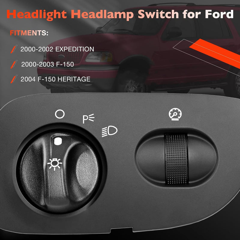 Headlight Switch Without Fog Light for Ford F150 Heritage Expedition 2000 2004