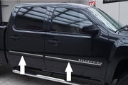 DURAFORCE Chrome Side Door Trim Rocker Panel Molding Package for Chevy Silverado 2007 2013