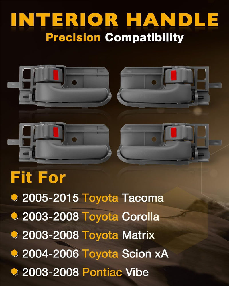 Interior Door Handle Front Rear LH RH Side for Toyota Tacoma Pontiac 03 15 4X